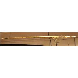 Old harpoon- made of ivory, wood, seal skin, and bone approx. 69"