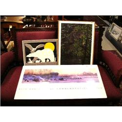 Print of a bear by Steve Levine #354 of 1,000; United Bank of Alaska poster; 20th Anniversary Commem