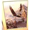 Image 3 : 2 prints: print of 9 ptarmigans by W. E. Cross #215 of 500; print of 2 soaring eagles signed by Kell