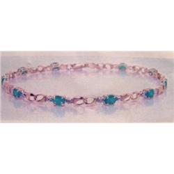 Emerald and Diamond Bracelet 10 K yellow gold- emeralds are oval, faceted approx. 2.00 carats semi-t