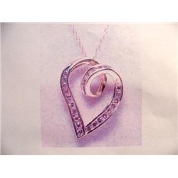 Diamond Heart Pendant and Chain 14 K yellow gold- diamonds are full cut approx. 0.75 carats- Estimat