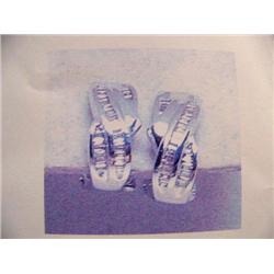 Diamond Earrings 14 K white gold- diamonds are baguette cut approx. 0.50 carats- Estimated retail re