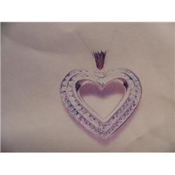 Diamond Heart Pendant and Chain 10 K yellow gold- diamonds are full cut approx. 2.00 carats- Estimat