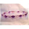 Image 1 : Amethyst Bracelet 14 K yellow gold- amethyst are oval, faceted approx. 5.00 carats transparent and p