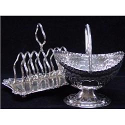 ELECTRO PLATED NICKEL SILVER OVAL BASKET