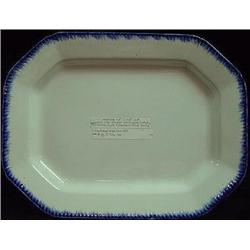 A SIX SIDED WHITE IRONSTONE PLATTER