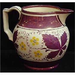 GRAY'S POTTERY, PINK LUSTRE PITCHER