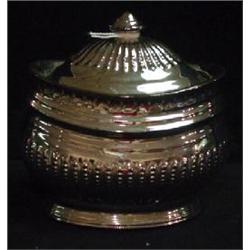 SILVER LUSTRE COVERED SUGAR BOWL