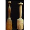 Image 1 : TWO PENNSYLVANIA DUTCH MAPLEWOOD POTATO MASHERS