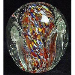 FLORAL ARRANGER GLASS PAPERWEIGHT