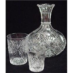 BRILLIANT CUT GLASS WATER BOTTLE