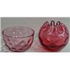 Image 1 : TWO PIECES OF VICTORIAN ART GLASS