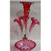 Image 1 : CRANBERRY ART GLASS EPERGNE