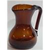 Image 1 : DARK AMBER BLOWN GLASS SMALL PITCHER