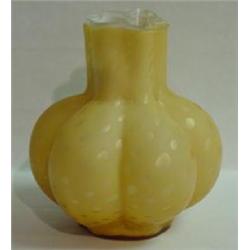 MOTHER O' PEARL SATIN GLASS VASE