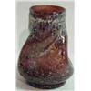 Image 1 : IRIDESCENT AUBERGINE ART GLASS VASE