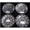 Image 1 : FOUR LACY PRESSED GLASS CUP PLATES
