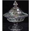 Image 1 : CLEAR PRESSED GLASS COVERED COMPOTE
