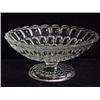 Image 1 : CLEAR PATTERN PRESSED GLASS LOW COMPOTE