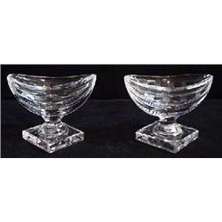 PAIR OF WATERFORD CLEAR CUT OVAL MASTER OPEN SALTS