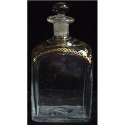 BLOWN CLEAR GLASS BITTERS BOTTLE