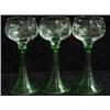 Image 1 : THREE BOHEMIAN WINE GLASSES