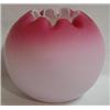 Image 1 : SHADED PINK BLOWN SATIN OVERLAY ART GLASS ROSE BOWL