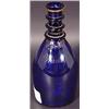 Image 1 : A COBALT BLUE BLOWN GLASS THREE RING BRANDY DECANTER