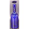 Image 1 : A COBALT BLUE PRESSED GLASS WHISKEY DECANTER