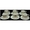 Image 1 : SIX MATCHED GERMAN PORCELAIN TEA CUPS AND SAUCERS