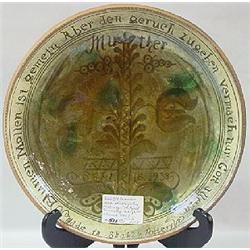 REDWARE DEEP SIDED ROUND DISH