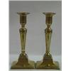 Image 1 : A PAIR OF ENGLISH BRASS PUSH-UP CANDLESTICKS