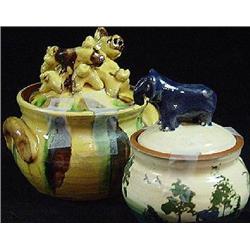 TWO PIECES OF TURTLE CREEK POTTERY