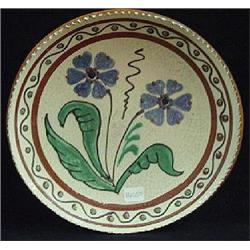 TURTLE CREEK POTTERS REDWARE ROUND SHALLOW  PLATE