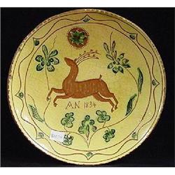 TURTLE CREEK POTTERS REDWARE ROUND SHALLOW PLATE