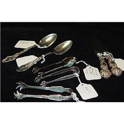 THREE STERLING SILVER SUGAR TONGS