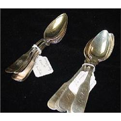 TWELVE COIN SILVER TEASPOONS