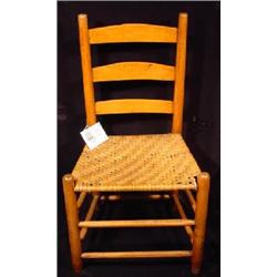 MAPLE FINISHED LADDER BACK SIDE CHAIR