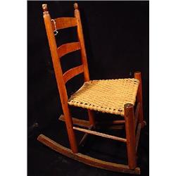 MAPLE FINISHED LADDER BACK ARMLESS ROCKER