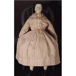 GERMAN CHINA SHOULDER HEAD DOLL