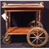 Image 1 : MAHOGANY TWO TIERED TEA CART
