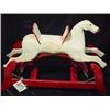 Image 1 : WHITE AND RED PAINTED CHILD'S PLATFORM ROCKING HORSE