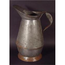 PENNSYLVANIA LARGE TIN MILK / WATER PITCHER