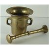 Image 1 : AN ENGLISH BRASS MORTOR AND PESTLE