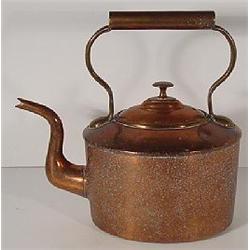 AN ENGLISH COPPER TEA KETTLE