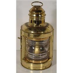 A BRASS SHIPS LANTERN