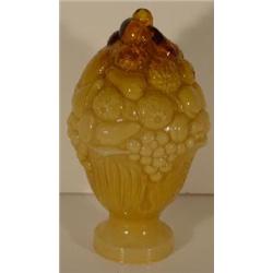 BUTTERSCOTCH TO CARMEL PRESSED GLASS NEWEL POST FINIAL