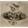 Image 1 : A GAUDY STAFFORDSHIRE PORCELAIN WASH PITCHER AND BASIN