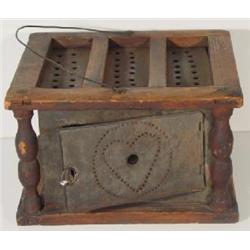 A PENNSYLVANIA "QUAKER" CARRIAGE FOOT WARMER