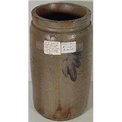 GREY SALT GLAZED STONEWARE CROCK